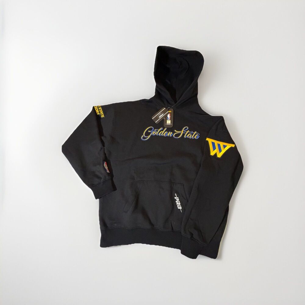 NWT Pro Standard Golden State Warriors Black Hoodie Mens Medium NBA Pullover